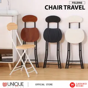 Kursi Lipat Kayu Portable Kursi Sholat Minimalis Bangku Solat Folding Chair Camping Travel Outdoor