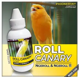 ROLL CANARY 60ML Vitamin Penggacor Plong Ngeroll Burung Kenari Meningkatkan Stamina Burung Kicau Bening Kristal by PIOONERVET