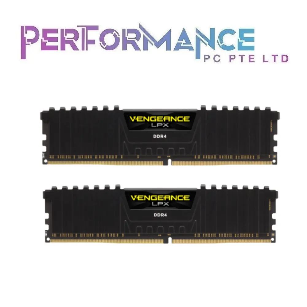 Corsair Vengeance LPX 16GB (2x8GB)/32GB(2x16GB)/64GB(2x32GB) DDR4 3200MHz/3600MHz C16/C18 DIMM AMD/Intel Desktop Memory -Black(LIMITED LIFETIME WARRANTY BY CONVERGENT SYSTEMS PTE LTD)