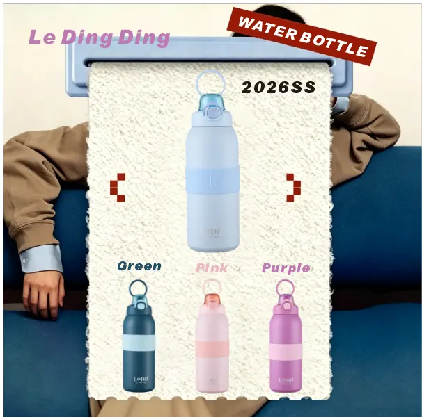 Botol Minum Silikon Anti Slip Tumbler Olahraga Stainless Steel 1LiterTumbler Aesthetic VacumTahan Panas Dingin 24 Jam