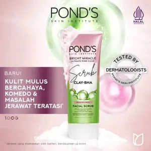 Ponds Facial Foam Pore Clean Scrub (Hijau) 100g