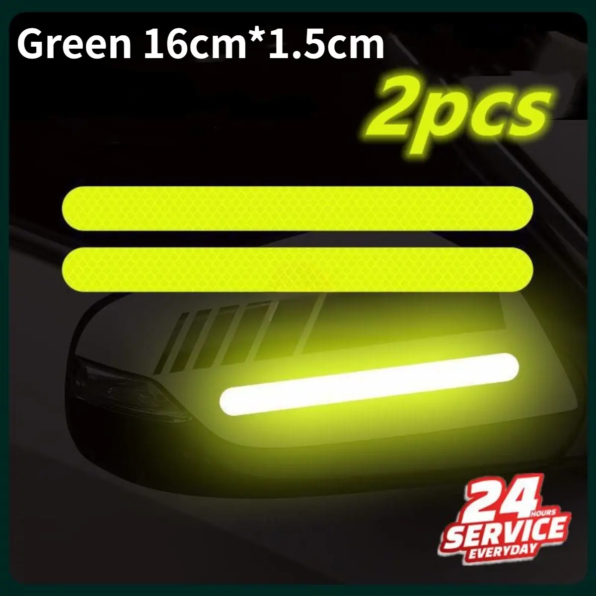 1 Piar Waterproof Rearview Mirror Motorcycle Anti-Collision Strip Tape Safety Warning Reflective Car Sticker Truck Vehicle Car Exterior Accessories