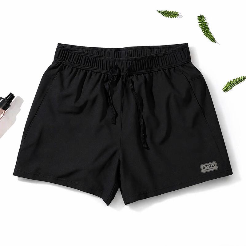 Quần Short Đùi Nam Tập Gym Tập Thể Dục Thể Thao Chất LIệu Gió Dãn Co Dãn Đàn Hồi Tốt In Chữ STRD