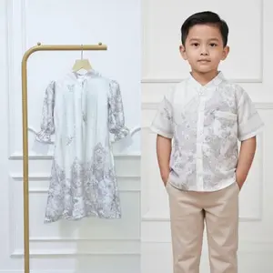 Glenca Kids Couple Gamis & Koko Jacquard Mix Tile Raya Series 2026