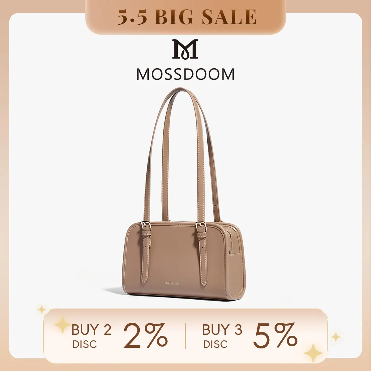 MOSSDOOM Tas Wanita Renee Bag Tas Bahu Sederhana Tas Tangan Fashion
