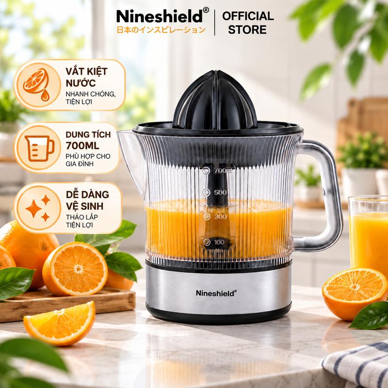 Máy Vắt Cam Tự Động Cao Cấp Nineshield KB-L6 Chuẩn - Dung Tích 750ml – Bền Đẹp, Tiết Kiệm Điện