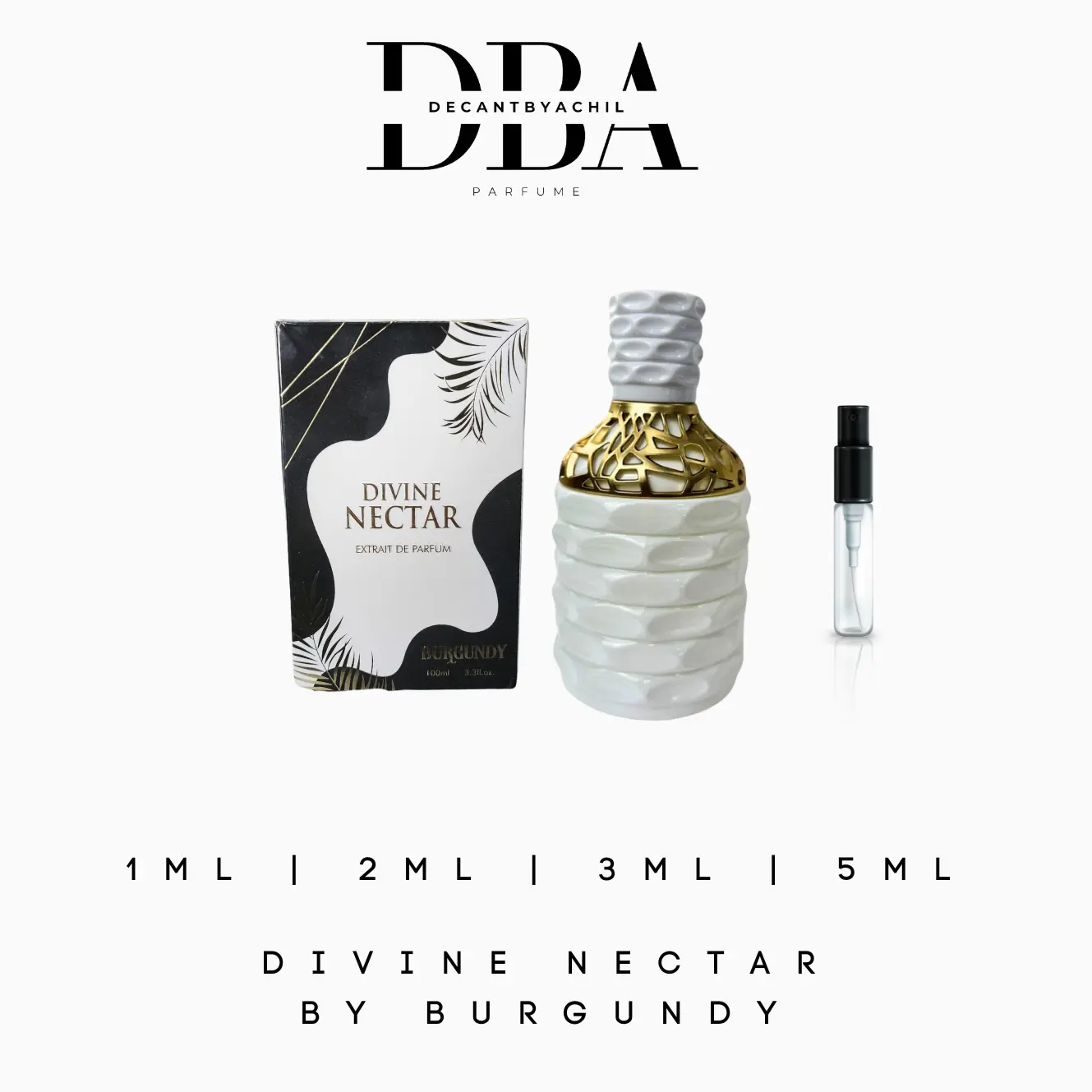 Burgundy Divine Nectar parfume Pria- Extrait de Parfum - Decant - Travel Size