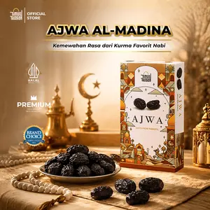 Timur Tengah Kurma Ajwa 500 gr Special Edition Dates Premium Kurma Favorit Nabi High Quality