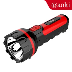 AOKI Senter Tangan LED 1W AK 8916B Diameter Lensa 5,7 cm Baterai Cas Ulang 4V 700mAh Tahan Lama Hemat Energi Praktis untuk Lampu Emergency