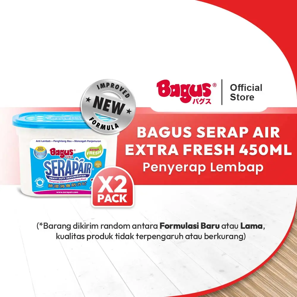 [Bagusmartofficial] [Twin Pack] Bagus Serap Air Square Box 450 ml