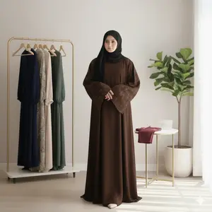 MH Gamis Abaya Gamis Anti UV Bahan Sabrina Anti UV Adem Flowly Busui Friendly Abaya Syari Mewah