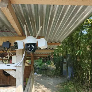 Garansi 1 Tahun V380 CCTV Camera H20-4G Pakai Kartu SIM Tiga Lensa Outdoor Waterproof CCTV HD 6MP Multi Penglihatan Malam Kamera keamanan PTZ Audio Dua Arah Motion Track