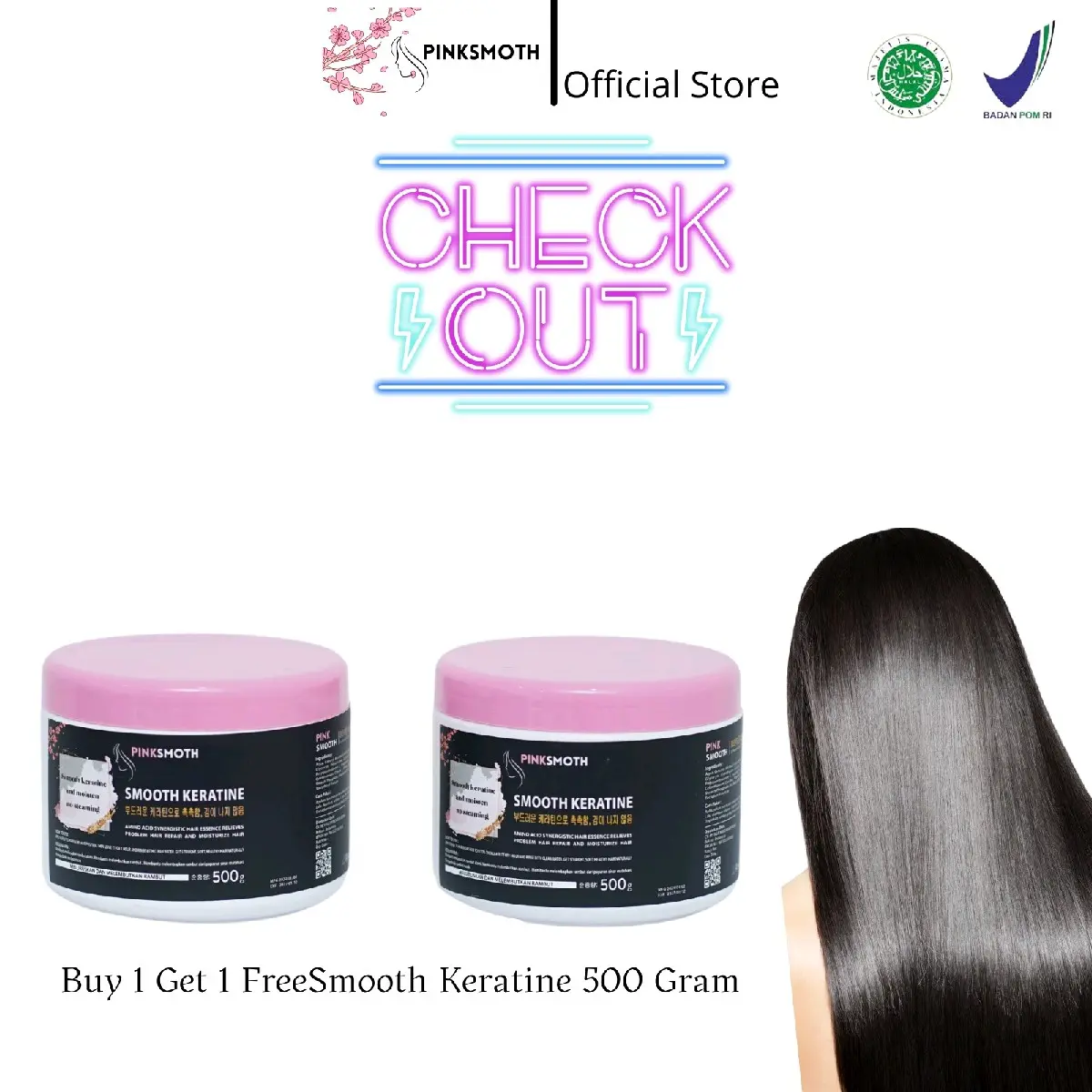 BELI 1 GET 1 SMOTH KERATINE 500ML - PINKSMOTH  Haircare  Perawatan Melembutkan