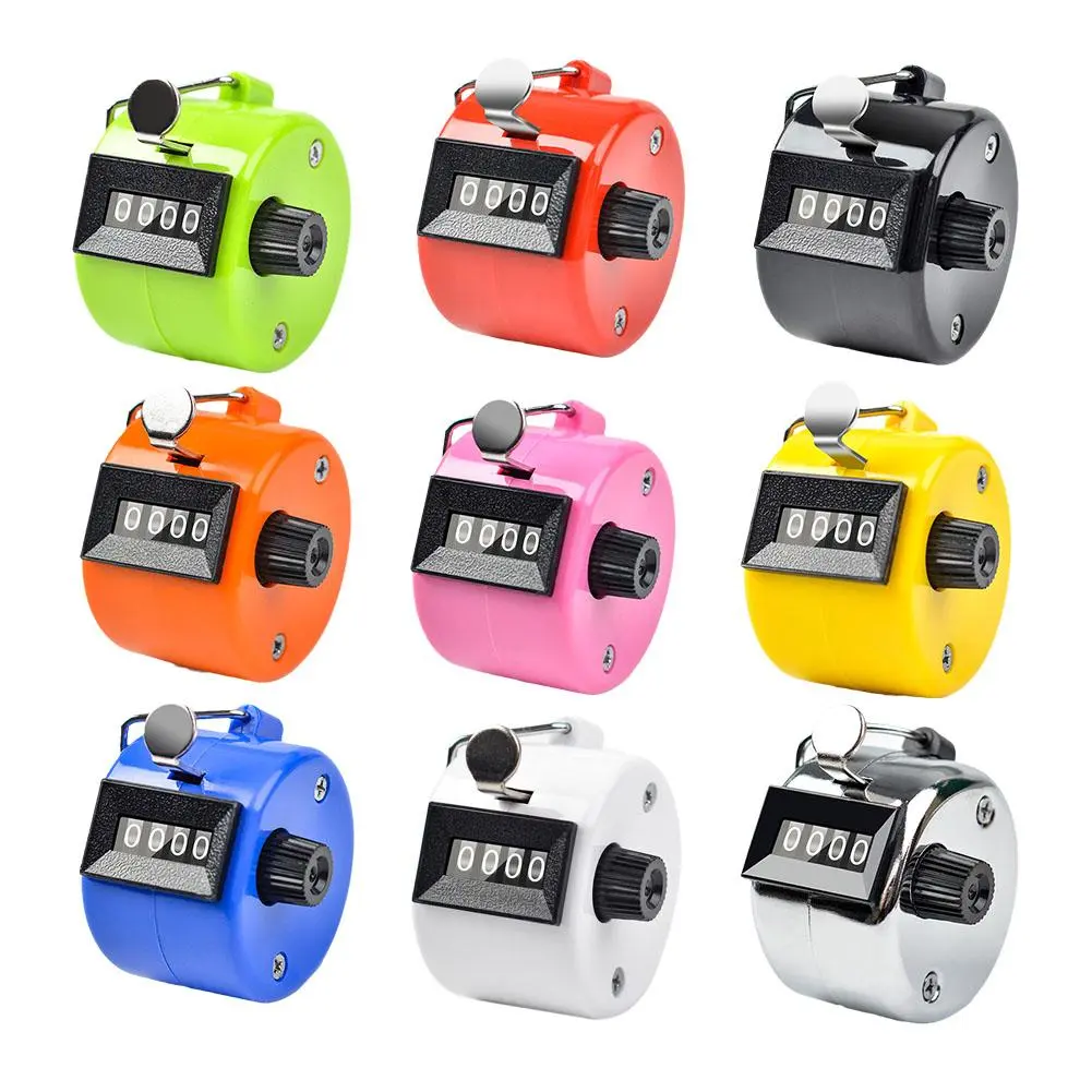 Máy Đếm Số Cầm Tay Số 4 Chữ Số Máy Bấm Golf Máy Đếm Tập Thể Dục Mini Cơ Khí Tập Luyện Thủ Công Mới