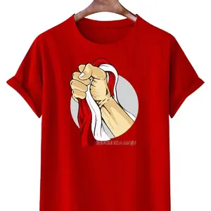 PROMO kaos INDONESIA 17 agustus merah  tahun INDOESIA MAJU dewasa Pria/wanita size M L XL XXL oblong dewasa baju gambar / sablon Dtf Digital Print -fitting Polos Bunga Setrip Hitam Putih Lembut Panjang Printing Soft
