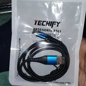 Kabel Pengisian Cepat 120W dengan Panjang 3.0A Kabel data Fast Charging USB Micro / USB Type C 1M Kabel Pengisi Daya untuk Samsung Xiaomi Vivo Oppo Huawei Quality Dikepang Kabel Data