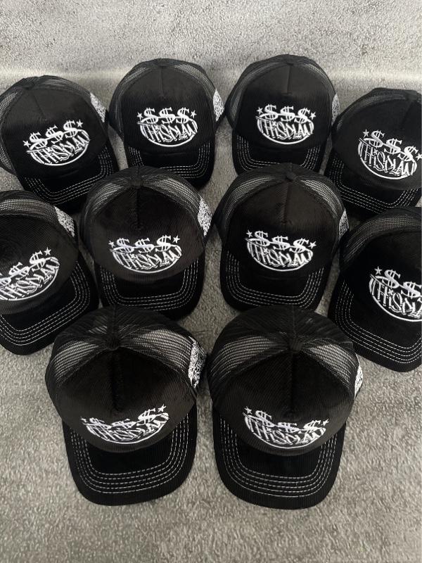 Topi Jaring Trucker hat Corduroy Dollar Black Thisplan original