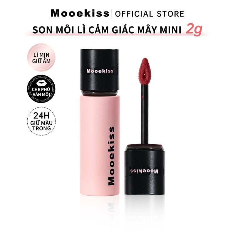 [Phiên bản quốc tế](COD) Mooekiss Son Bùn Lì Mềm Mịn Như Nhung Giúp Làm Giảm Thâm Môi Sáng Da Cho Tone Da Vàng 2g*1