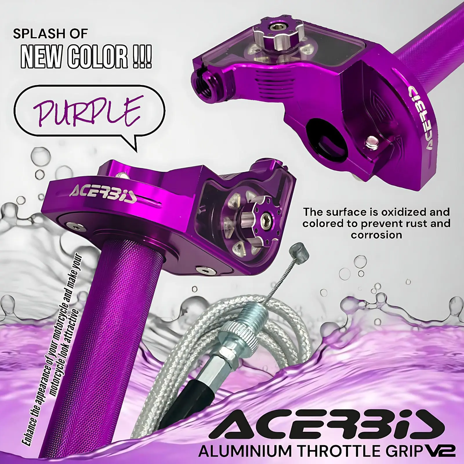 Gas Spontan ACERBIS V2 Kabel Gas 1 Bahan Full Aluminium CNC