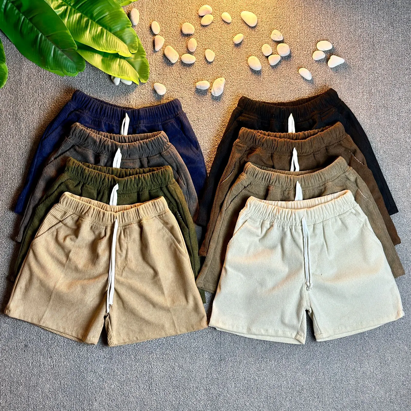 100K 4PCS Celana Anak Pendek Corduroy Lali-Laki 1-10 Tahun Cowo Cewe Unisex Melar Laki-Laki Perempuan