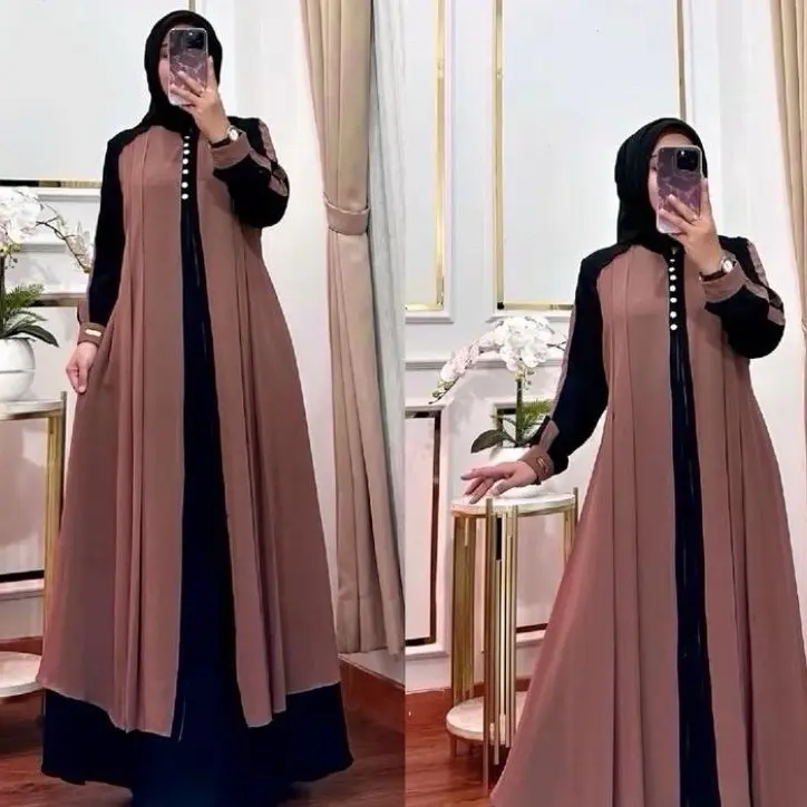 Gamis Abaya Mewah Gamis Elegan Simple Wanita / Gamis Lebaran Terbaru 2025 Dress Muslim Dewasa Remaja Syari