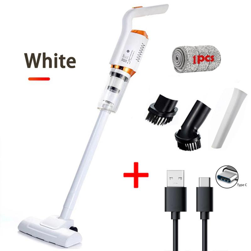 Swiss Thomas White Green Cordless Vacuum Cleaner Portable with Mop Pad Rechargeable Wireless Tanpa Wayar