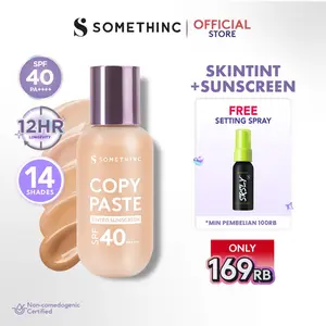 SOMETHINC Copy Paste Tinted Sunscreen SPF 40 PA++++ - Skin Tint Ringan Dengan Finish Dewy | Meratakan Warna Kulit Serta Melindungi Wajah Dari UVA & UVB, Mengandung skincare dan Tahan Lama