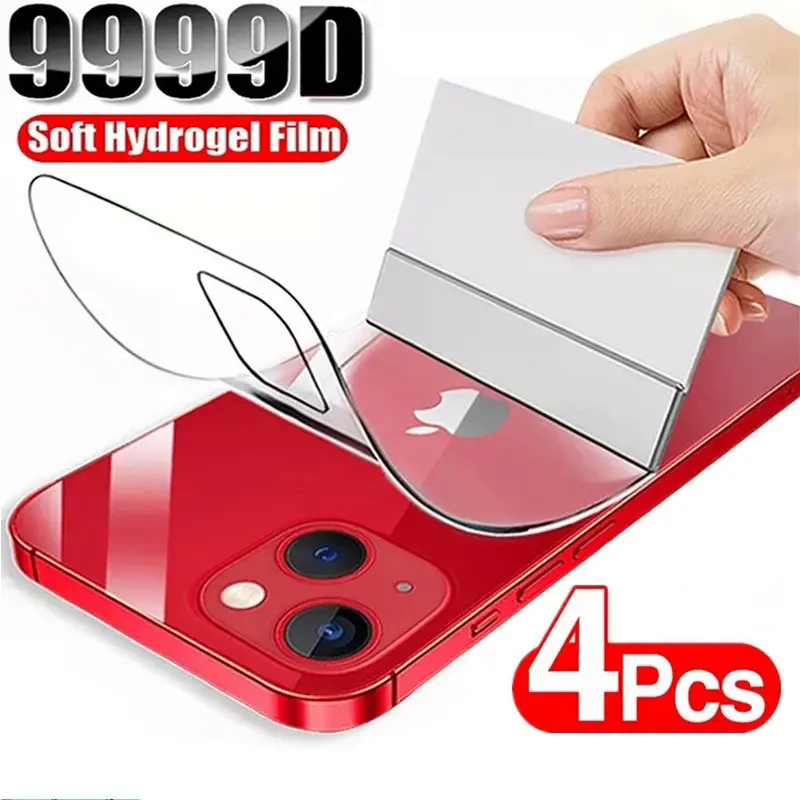 4PCs hydrogel film for iPhone 12 13 14 15 Pro Max screen protectors for iPhone 11 14 Pro X XS Max 6 7 8 plus back film not glass