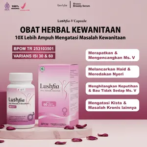 LUSHFIA V - Solusi Atasi Masalah Kewanitaan 100% Original BPOM Kapsul Herbal Alami Manjakani Kunyit Daun Sirih