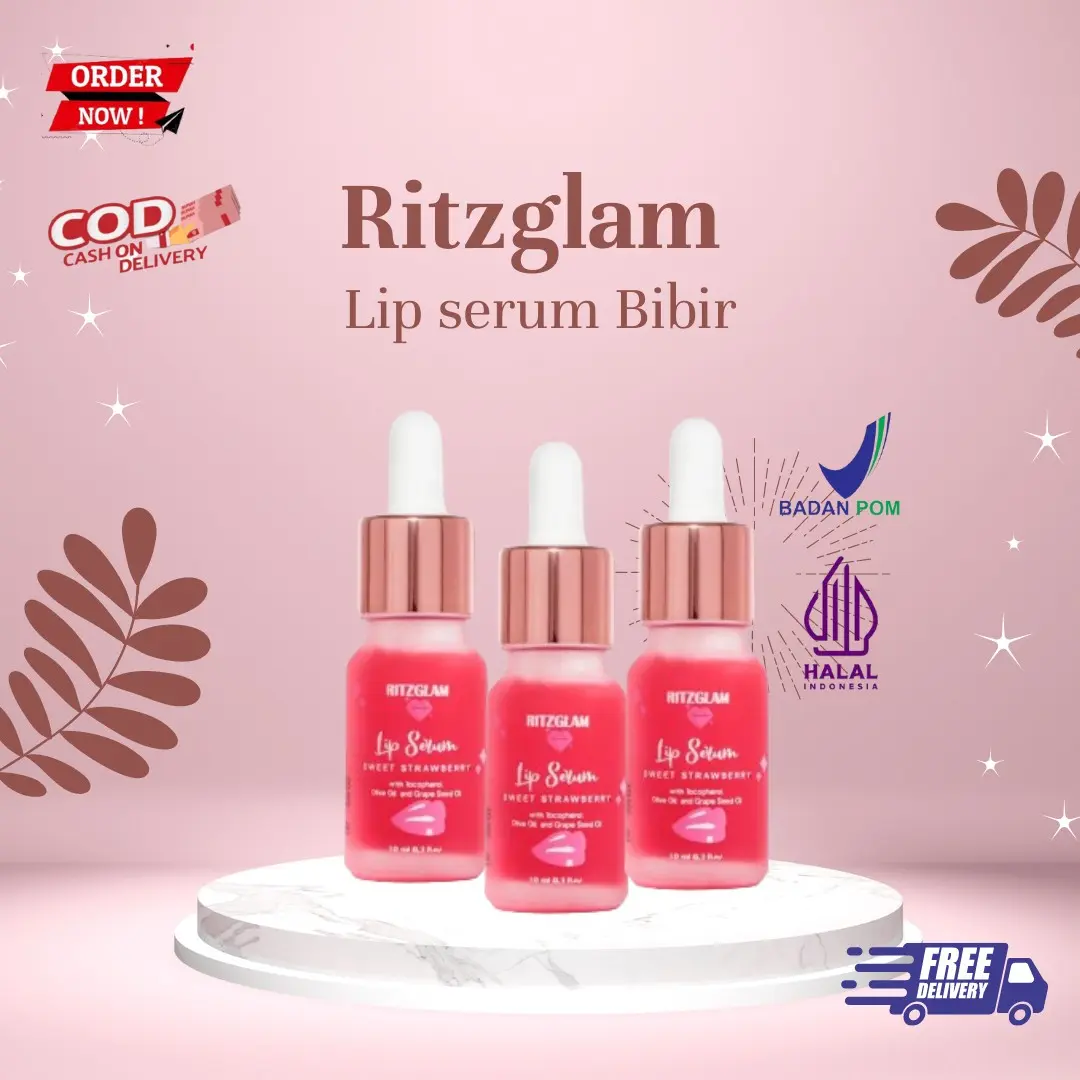 RITZGLAM LIP SERUM | Lip Serum Pemerah Bibir (Bibir terlihat lebih plump dan cerah)