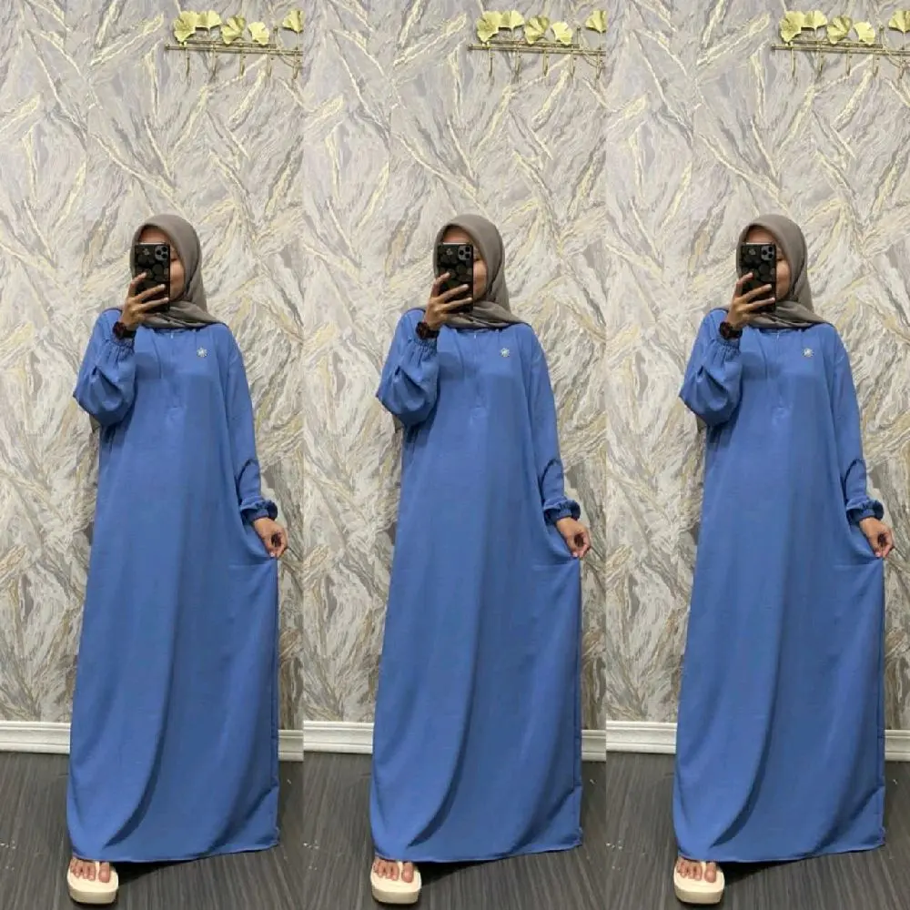 [Free Bros] Daster Kekinian gamis Shanum Pb 130 Crinkle Airflow Muslim Nyaman Panjang