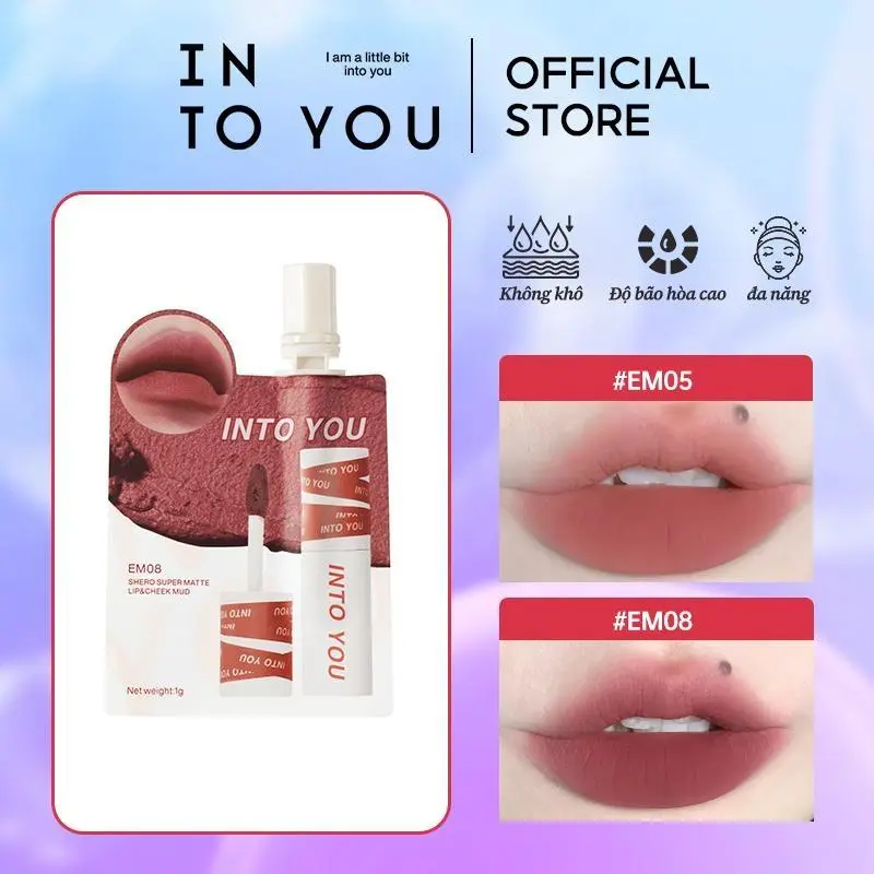 Túi Nhỏ INTO YOU, Bùn Môi, Màu Cổ Điển 1g
