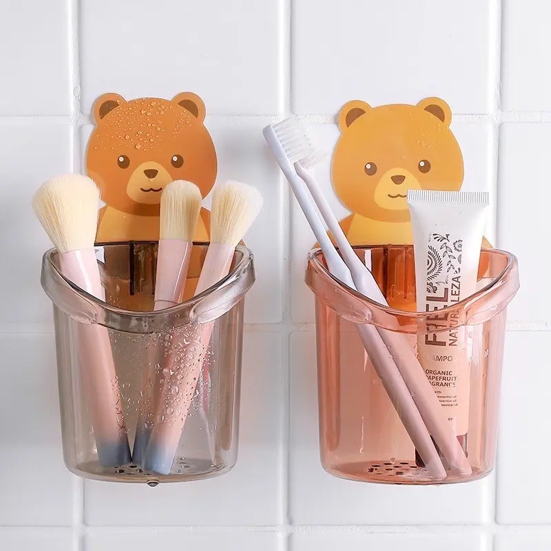 TEMPAT SIKAT GIGI BEAR TEMPEL RAK SIKAT HANGER ODOL SISIR BERUANG