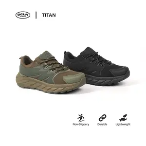 Declan Sepatu Sneakers Pria Titan 01-097 Black Karet PU Mewah Nyaman Non Slip Sole Sporty