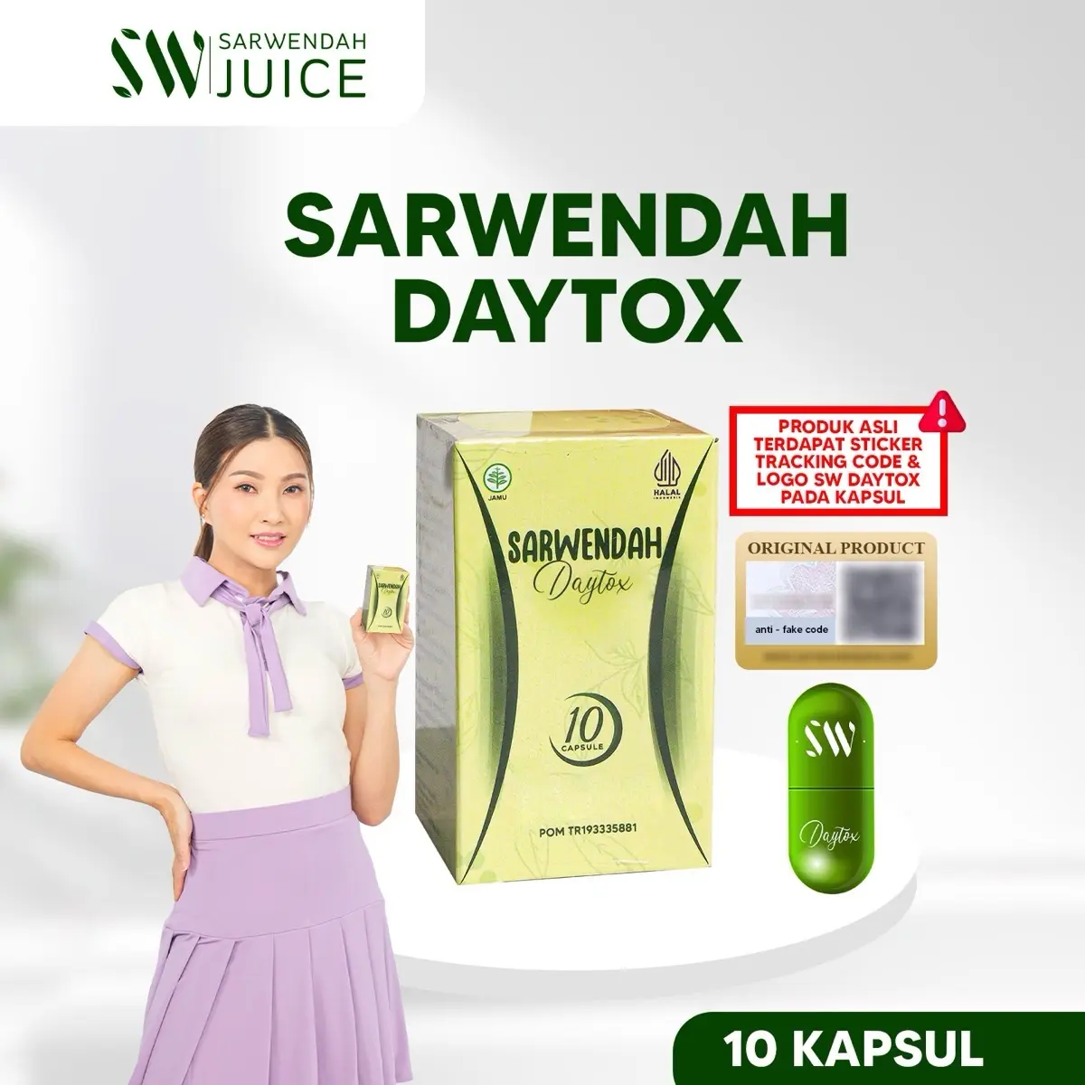 [ 10 ] Sarwendah daytox BPOM by brand Sarwendah
