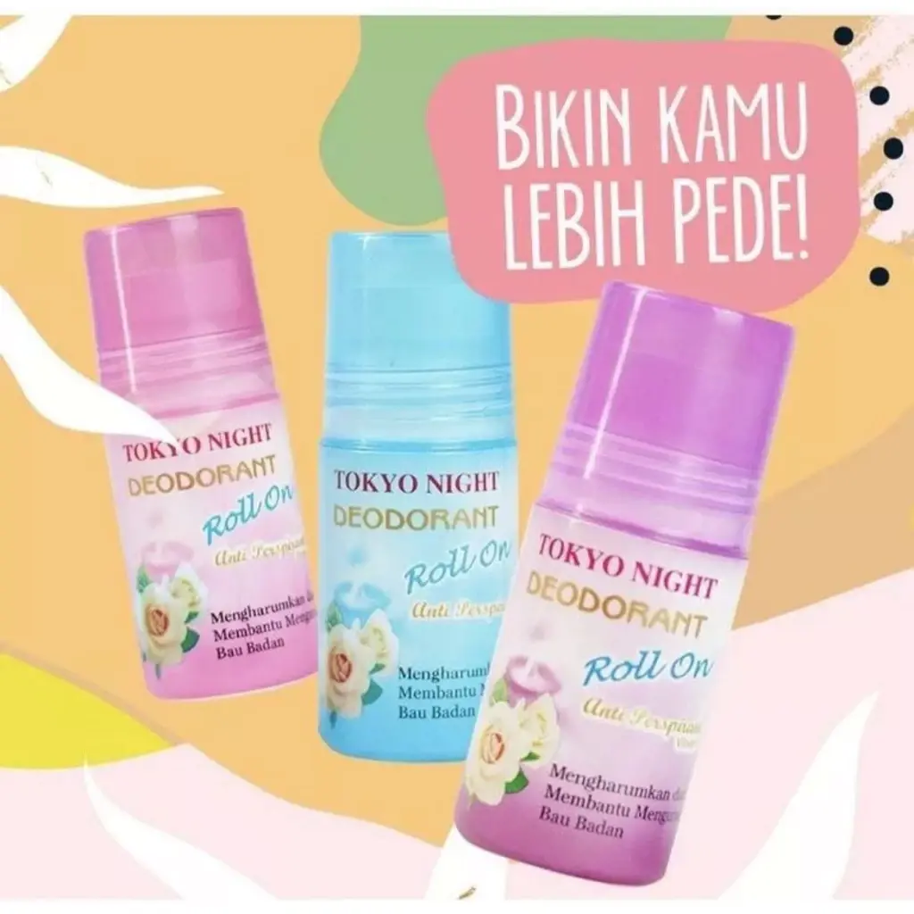 Deodorant Roll On Tokyo Night untuk Menjaga Kesegaran Kulit Ketiak - Bau Melembutkan Antiperspirant Kering