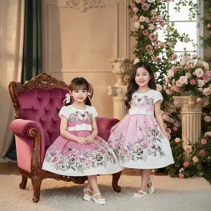 Two Mix - Dress Anak Perempuan Digital Printing Butterfly 1-12 Tahun 4282 Katun Pink Wanita Lebaran Ramadhan 2026