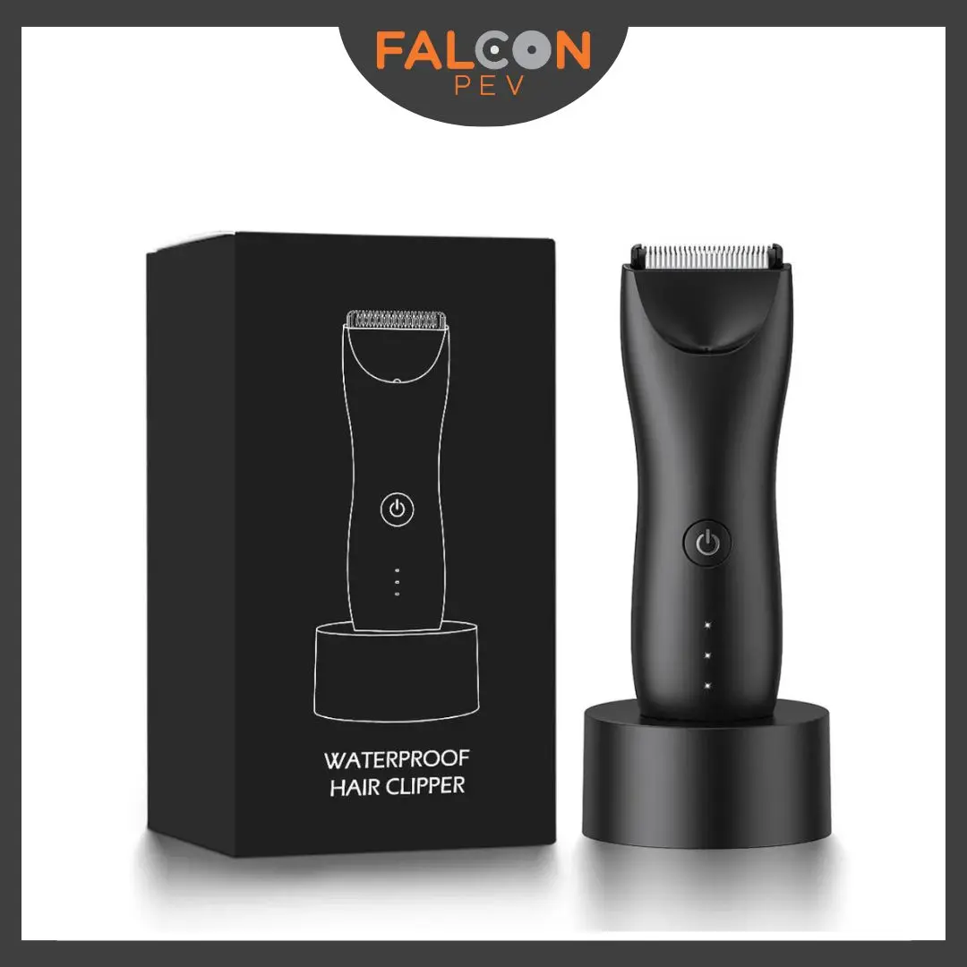 [Bladelock] Men Shaver Waterproof Below-The-Waist Trimmer for Body and Private Groin Grooming Safe Ceramic Blades Safe Ceramic Blades Brush