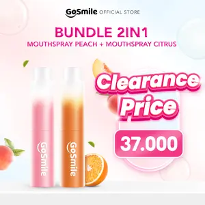 [CLEARANCE SALE] Go Smile NEW BUNDLE 2 Mouthspray Peach dan Mouthspray Citrus ( men's version )- Mouth Spray Mulut Fresh untuk Menghilangkan Bau Mulut [BPOM]