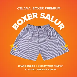 CELANA BOXER SALUR PREMIUM BASIC SALUR VIRAL pria wanita celana boxer pendek Santai Dewasa Bahan polymicro Lingkar pinggang 60 cm fit to L BB maksimal 80 kg
