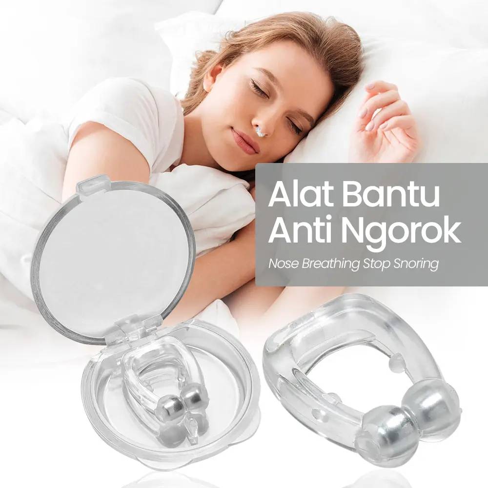 KWD Alat Bantu Anti Ngorok Nose Breathing Stop Snoring Magnetic - AS30 - Transparent dengan Kotak Penyimpanan