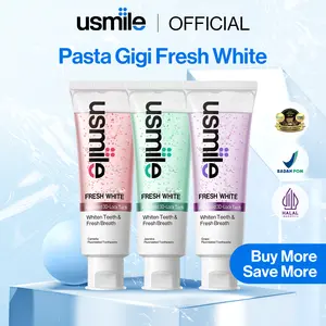 usmile Odol Parfum Pasta Gigi Fresh White 110gr - Terinspirasi dari Wangi Parfum Swiss Tahan 12 Jam | Menghilangkan Bau Mulut | Whitening Toothpaste | Membersihkan Noda Gigi | Nafas Segar | Pasta Gigi Whitening | Pemutih Gigi | Gigi Sensitif