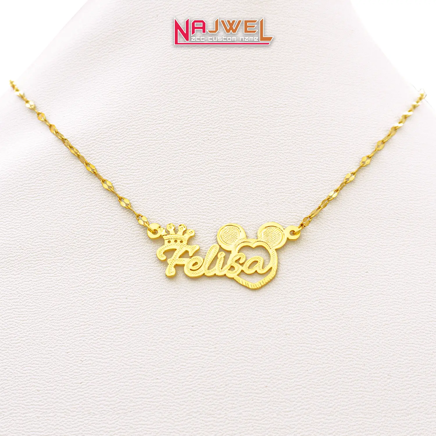 (Beli 1 Bonus 1 Cincin) Kalung Nama Custom Anak Desain Liontin Karakter Cartoon Spesial Pecah Kopi Aksesoris Custom Premium Titanium costume fashion kids