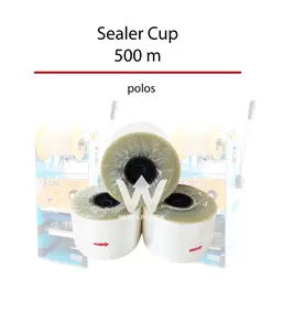 Plastik LID CUP SEALER (5000) Cup ±500 Meter Polos @Roll | seal pres bening penutup gelas 500M jumbo besar ekonomis murah kuat Roll D99
