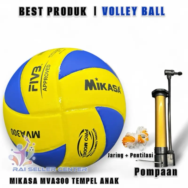 Bola voli murah Anak mikasa Pro Bonus Jaring Pompaan + Pentil Bola Outdoor Ball geng gaman volly Olahraga Volley