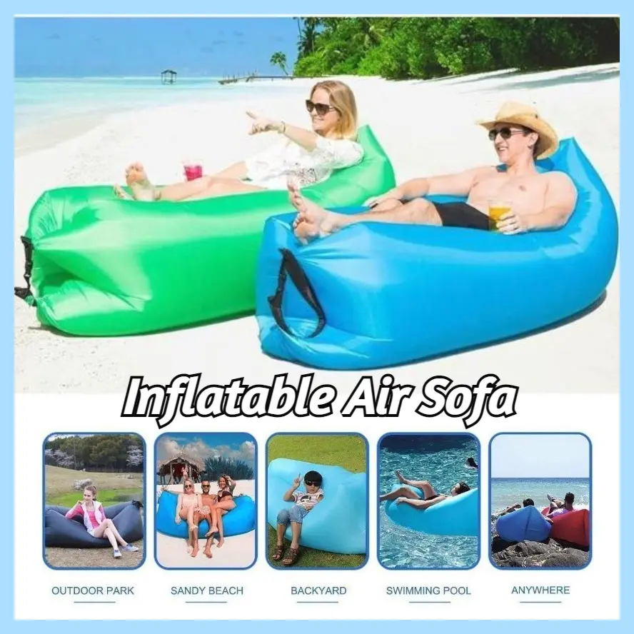 [SG] Inflatable Air Sofa/ Beach Sofa/ Picnic Camping Sofa/ Sleeping Air Bed/ Outdoor Inflatable Sofa/ No Pump Required