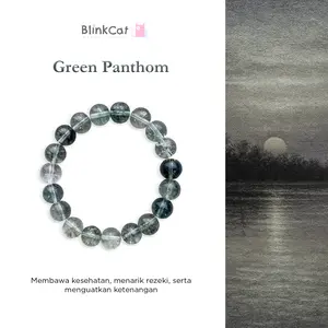 BlinkCat - Gelang Kristal Alami: Green Phantom | Natural Crystal Bracelet