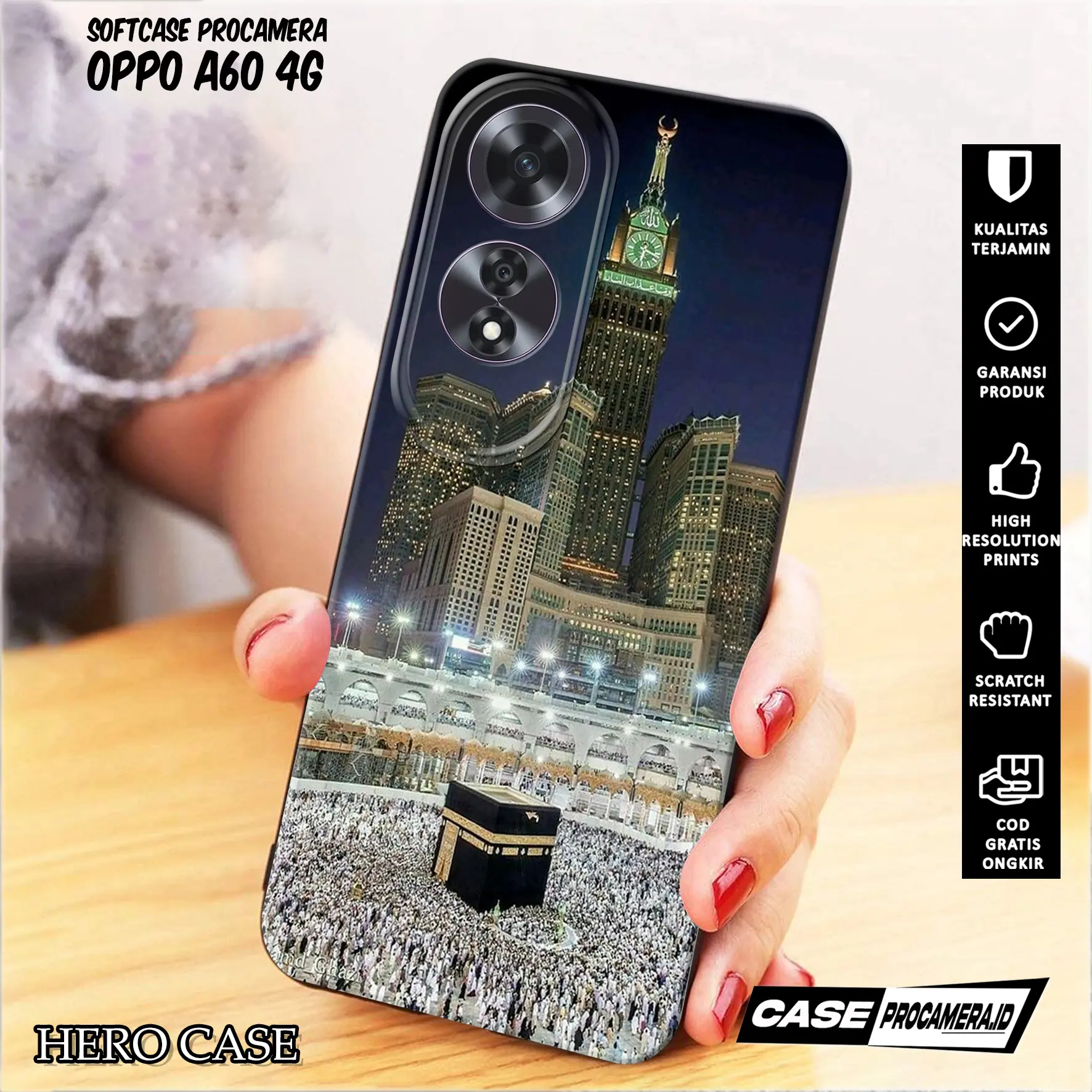 Case For OPPO A60 4G - casing OPPO A60 4G Islamic - Case Custom - Case Pro Camera - Softcase - Kesing - Hardcase Premium Glosy 2D - Softcase Glass - Softcase Glosy - Hero Case Cassing Silikon
