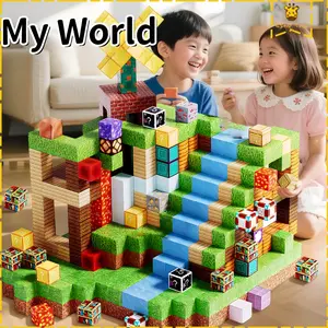 Gstar Blok Magnet Duniaku Set Lengkap Blok Bangunan Magnet 3d Blok Bangunan Diy Magnetic Mainan Anak-Anak