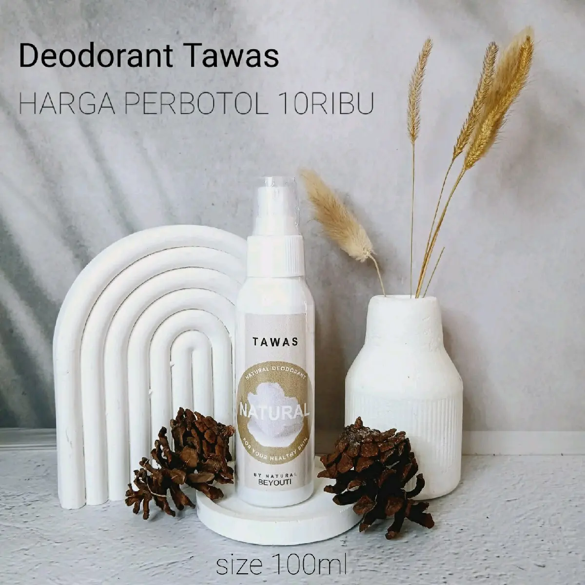 Deodorant Spray Tawas Cair 100ml menghilangkan bau badan dan ketiak Tawas Deodorant Spray Penghilang Bau Badan dan Ketiak Hitam Memutihkan Ketiak 100ml cair